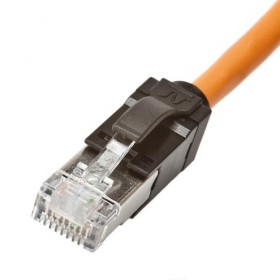 Patch Cord Χαλκού 0.5m Cat.6A FTP Πορτοκαλί LANmarkNEXANS