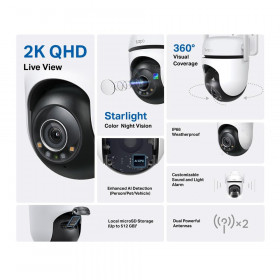 Κάμερα Pan/Tilt Wi-Fi 4MP QHD , Με Φακό 3.18mm Tapo C520WS V1.0 TP-LINK