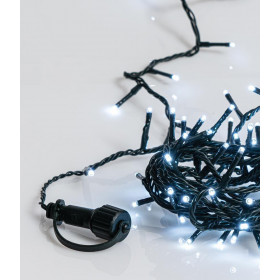 Σειρά Με 200 Λαμπάκια LED Λευκά Πράσινο Καλώδιο Και Πρόγραμμα