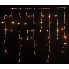 Βροχή Με 300 Θερμά LED Ασύμμετρη Διάφανο Καλώδιο Επεκτάσιμη