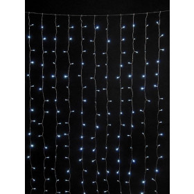 Βροχή Με 740 Θερμά LED Συμμετρική Διάφανο Καλώδιο Επεκτάσιμη