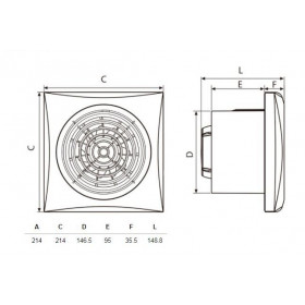 Εξαεριστήρας Μπάνιου Για Σωλήνα 150mm Λευκός SILENT 300 CZ PLUS S&P