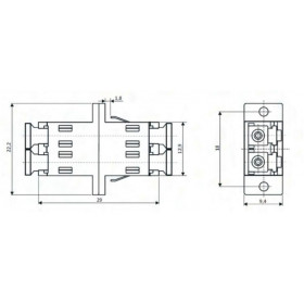 Jack Οπτικής Ίνας Duplex LC Multimode KE-LC-MM-AQ KELINE