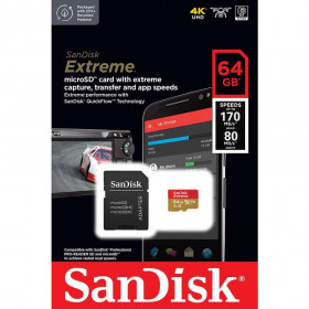 Κάρτα Μνήμης microSDXC 64GB Extreme SANDISK