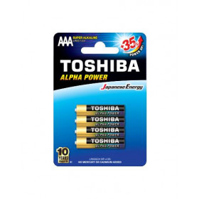 Μπαταρία Αλκαλική LR03 AAA (Blister 4τμχ) Alpha Power TOSHIBA