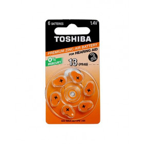 Μπαταρία Ακουστικού Βαρηκοΐας ZA13 (Blister 6τμχ) TOSHIBA