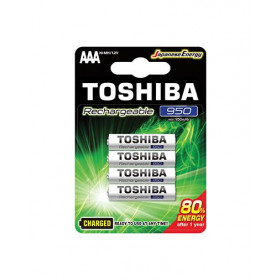 Μπαταρία Επαναφορτιζόμενη LR03 ΑΑΑ 1.2V 950mAh (Blister 4τμχ) TOSHIBA