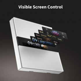 Διακόπτης Zigbee 2 Εξόδων Με Οθόνη Λευκό V1 AQARA